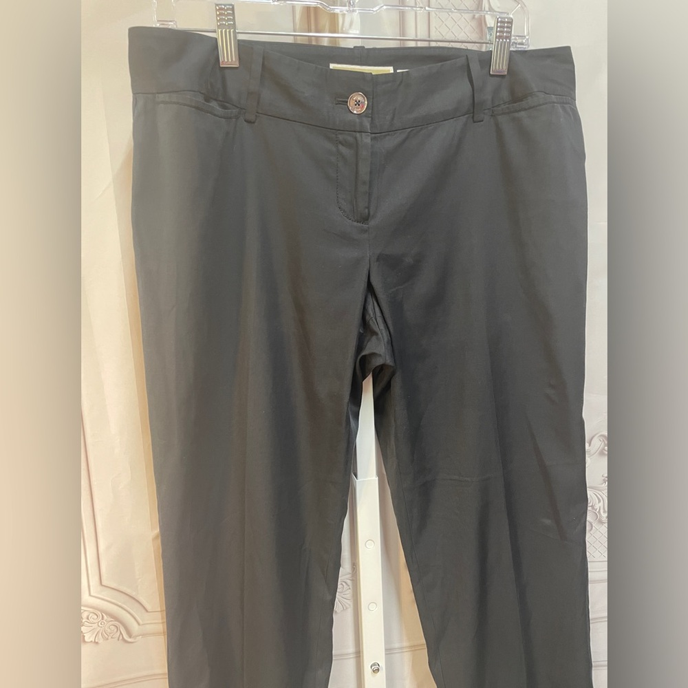 Michael Michael Kors Wellesley Ankle Fit Black Cotton Size 10 Pants - Picture 2 of 6